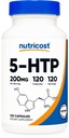 Nutricost 5-HTP 200mg, 120 채식 캡슐 (5-Hydroxytryptophan) - 비 GMO 및 글루텐 무료