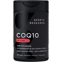 스포츠 연구 CoQ10 (100mg) 더 나은 흡수를 위한 강화된 w/Coconut 기름 & Bioperine (검정 고추) | Vegan 증명하는, 비 GMO Verified (120 Veggie Softgels)