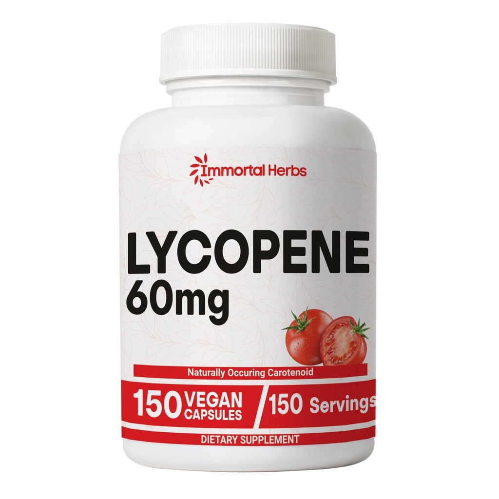 남자 60mg, 150 캡슐, 피부, 심장 & 면역 지원을 위한 자연적인 토마토 추출물 분말을 위한 Lycopene 보충교재, 100% Veg Lycopene Complex, 비 GMO 및 글루텐 자유로운 Carotenoid 보충교재