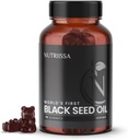 Nutriissa 검정씨 기름 + Elder Berry Gummies – 찬 압박되는 까만 Cumin씨 Nigella Sativa 기름 – 순수성 & Potency를 위해 증명되는 EPEB – 90 Blueberry 맛있은 Vegan Gummies