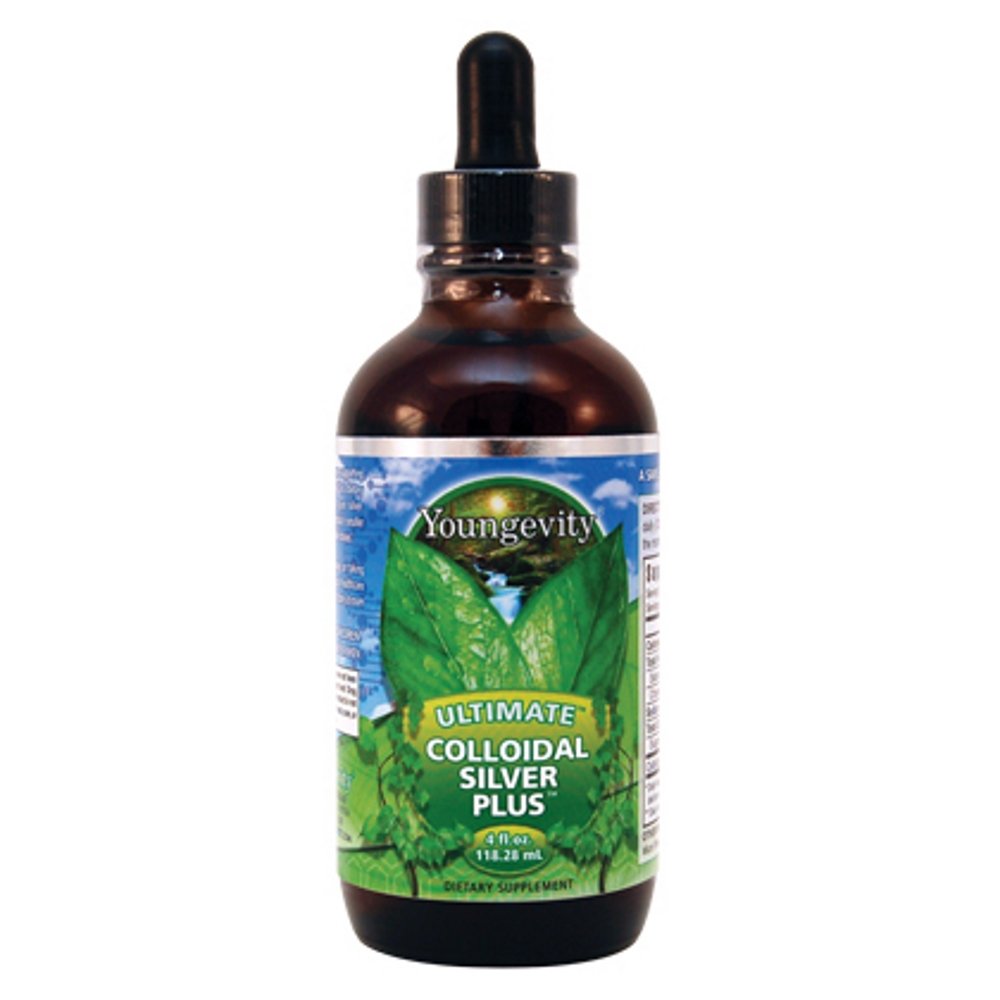Youngevity Ultimate Colloidal Silver – 5 ppm Pure Immune Support Supplement – Micro-Fine Silver Particles와 천연 면역 방어 – Vegan, Preservative-Free – 4 fl oz Dropper Bottle
