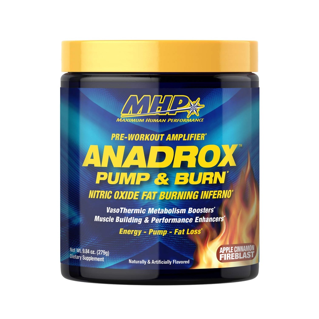 최대 인간적인 성과 Mhp Anadrox 전 운동, Nitric 산화물, 에너지, 펌프, Apple Cinnamon Fireblast