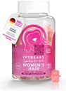 IvyBears 여성의 헤어 비타민 Gummies Complex Biotin, Collagen, Folic Acid, 비타민 B7 및 Keratin 헤어, 피부 및 손톱 - Vegan 헤어 성장 및 100 % 비타민 Boost - 60 카운트, 1 개월 공급