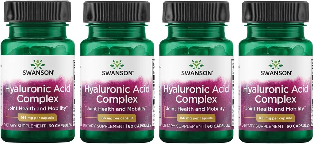 Swanson Hyaluronic 산 복잡한 166 mg 60 모자 (4 팩)