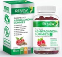 Renew Actives Ashwagandha 100MG per 4 Gummies – Memory, Focus & Energy Boost – 전통적으로 Rejuvenative Tonic – Vegan, Herbal Adaptogen – 캐나다에서 만든 – 60 Gummies