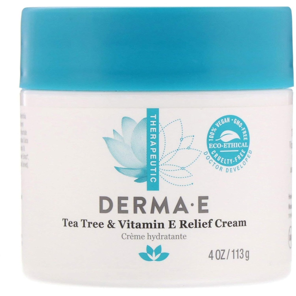 Derma E 차 나무와 비타민 E 기복 크림, 2 팩