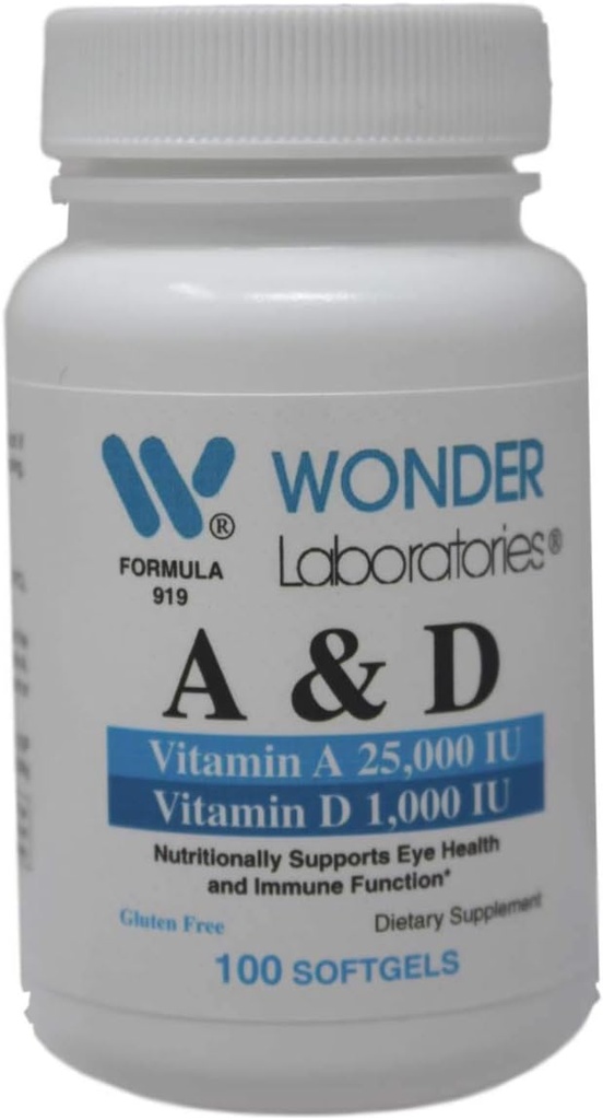 Wonder Laboratories 비타민 Cod Liver Fish Oil + 비타민 D3 1,000 IU