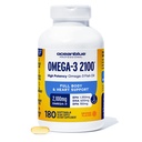 Oceanblue 전문가 오메가-3 2100 – 180ct – 세 배 힘 Burpless 물고기 기름 보충 높은 순수성 EPA, DHA, DPA – 야생 잡초 – 오렌지 풍미 (90 서빙)