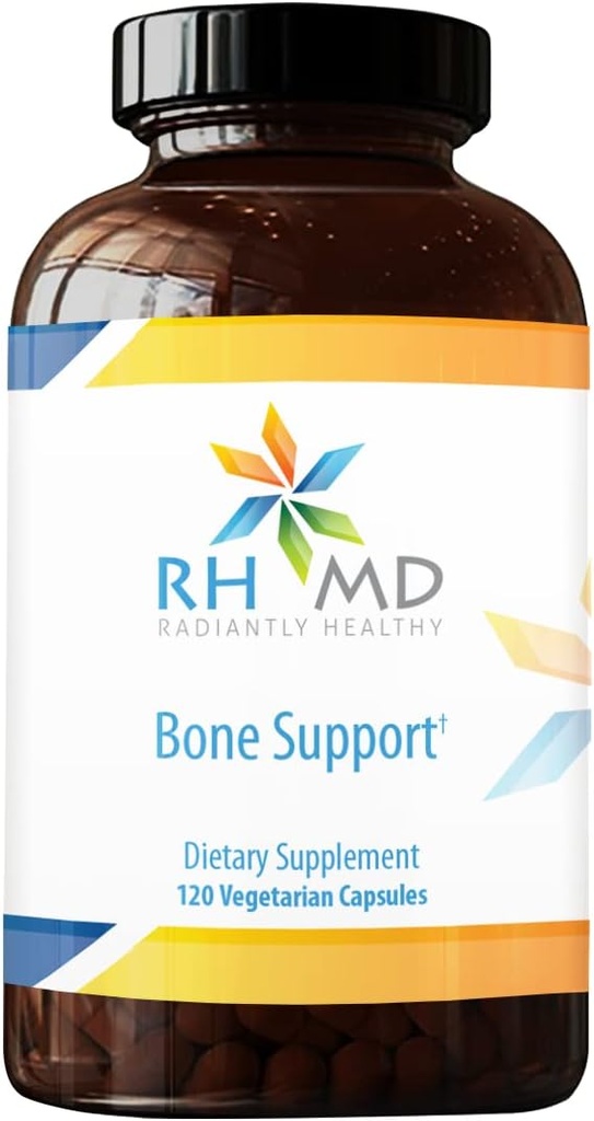 RHMD 뼈 지원 보충교재 높게 흡수성 영양소 칼슘 말레이트, 마그네슘, 아연 Bisglycinate 킬레이트, 비타민 D + K - Non-GMO, Soy Free(120 채식 캡슐)