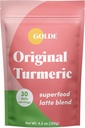 GOLDE - Superfood Latte Blend - Original Turmeric - Plant-Based w/Coconut, & Ginger - Vegan, Keto, Sugar-Free - 30 서빙