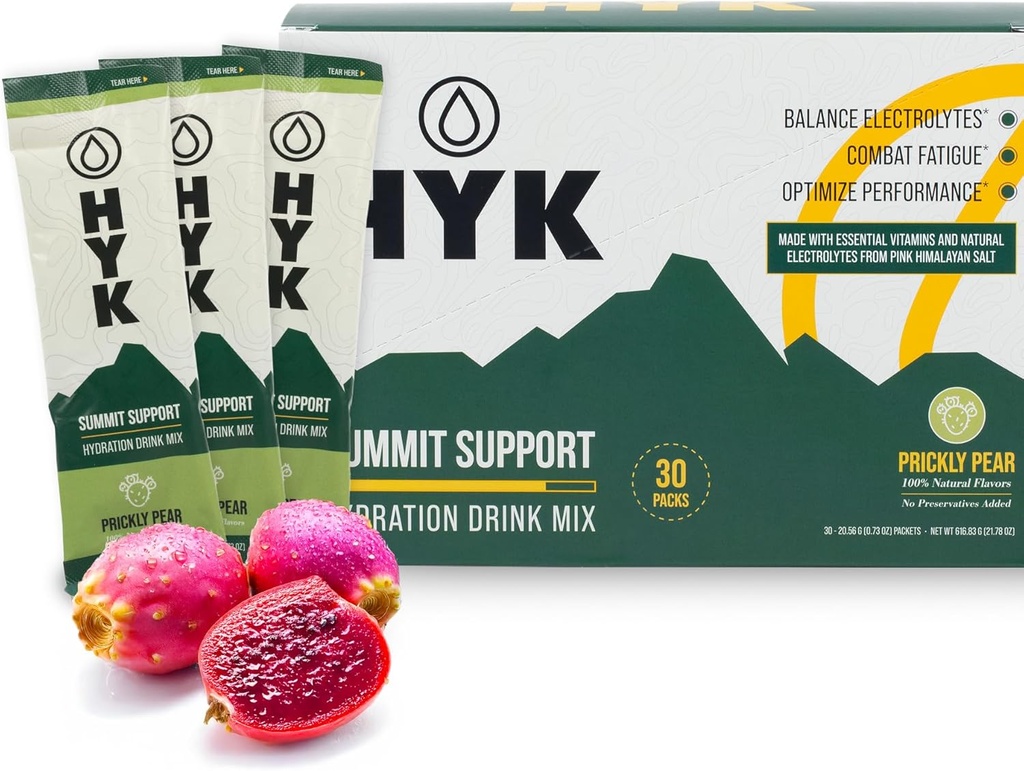 HYK Electrolyte 음료 믹스 | 런너, 울트라 & 트레일 용 과학적 인 내구력 연료 | 에너지, 초점, 히드라이즈 + 복구 하나 스틱 팩에서 모두 | 펑크한 배 맛, 30 개