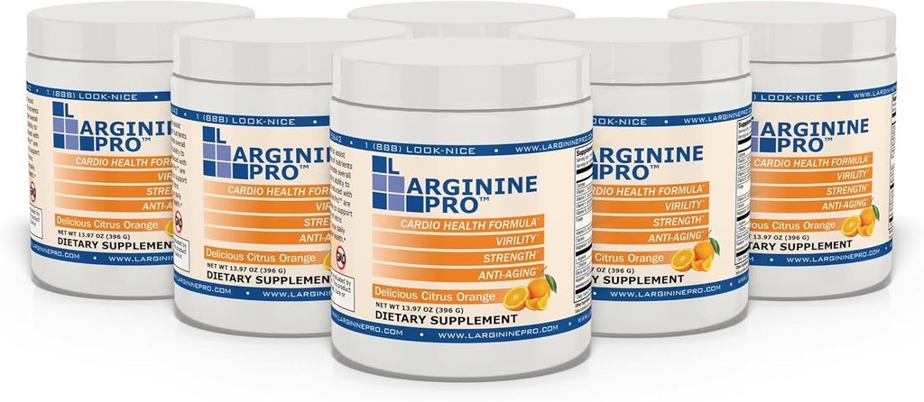 L-ARGININE PRO | 5,500mg L-Arginine Plus L-Citrulline 1,100mg 오렌지 파우더 음료 믹스 보충물