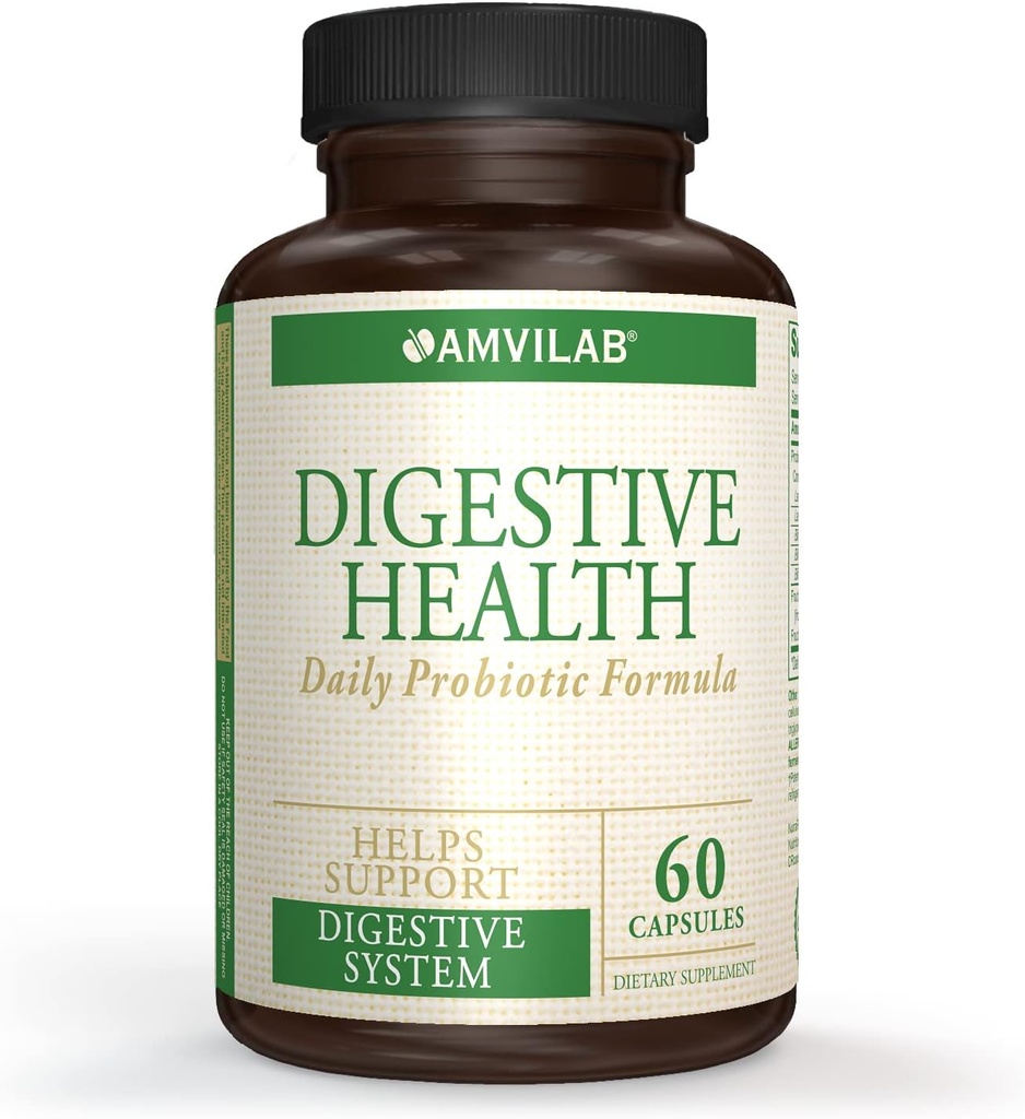 소화성 건강 보충교재, 매일 Probiotic 캡슐 당 7억 CFUs, Lactobacillus GG를 포함하여 5개의 정유. Intestinal와 면역성 건강 지원. 60 캡슐
