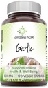 놀라운 인도 마늘 500 mg 120 Veggie 캡슐 보충 | Gluten-Free