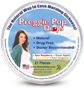 Preggie Pop Drops | 21 Drops | 임신 중의 아침 소박함 | 임산부 & 아기용 안전 | 글루텐 프리 | 네 가지 맛: 레몬, 라즈베리, 그린 애플, 탱커린