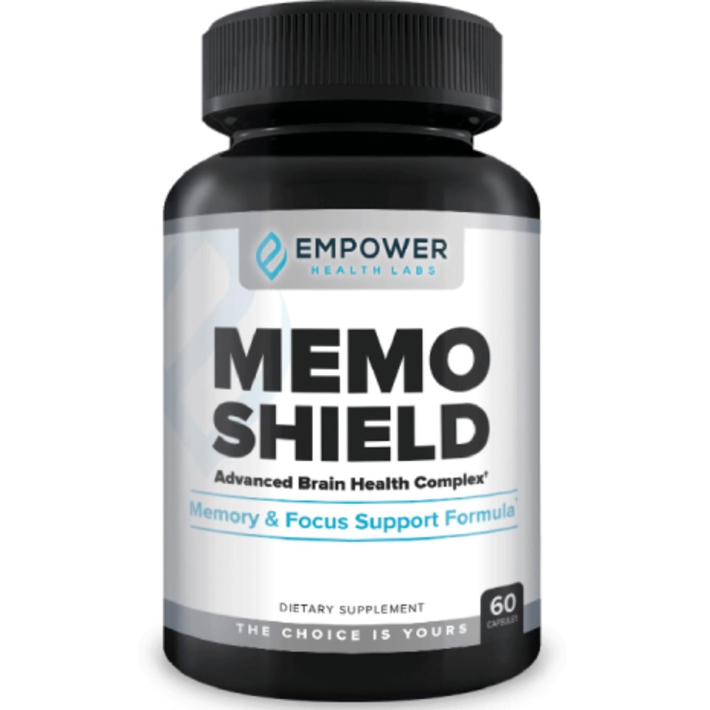 MemoShield Brain Health Supplement - Lion 's Mane, Bacopa Monnieri 및 Ginkgo Biloba와 고급 메모리 지원 -인지 기능 및 두뇌 건강 공식 - 60 캡슐
