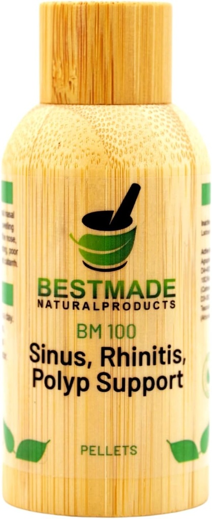 Bestmade 자연 제품 Stuffy Nose & Sinus 지원 BM100 – Nasal Discomfort, Runny Nose, Sneezing, Itching 및 Seasonal 알레르기, 350 펠릿