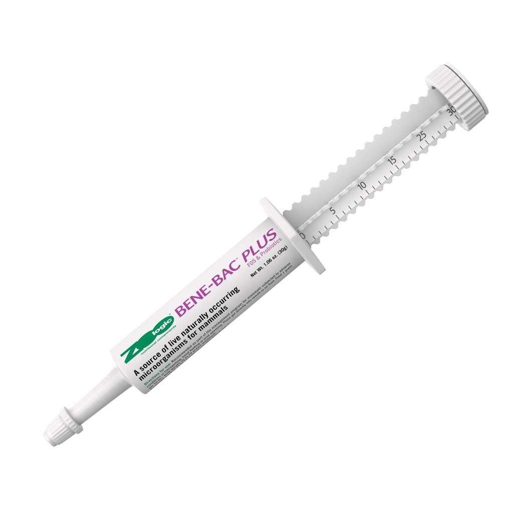 Pet-Ag Zoologic Bene-Bac Plus Mammal Gel - 30 gm Syringe - 개, 고양이, 이국적인 야생 동물 용 FOS 및 Probiotics