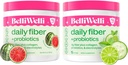Belli Welli 매일 섬유 보충교재 뭉치 - Cucumber Lime Mint & Watermelon - 교원질과 더불어, Probiotics & Electrolytes - 웰니스 풍미, 32 총 서빙