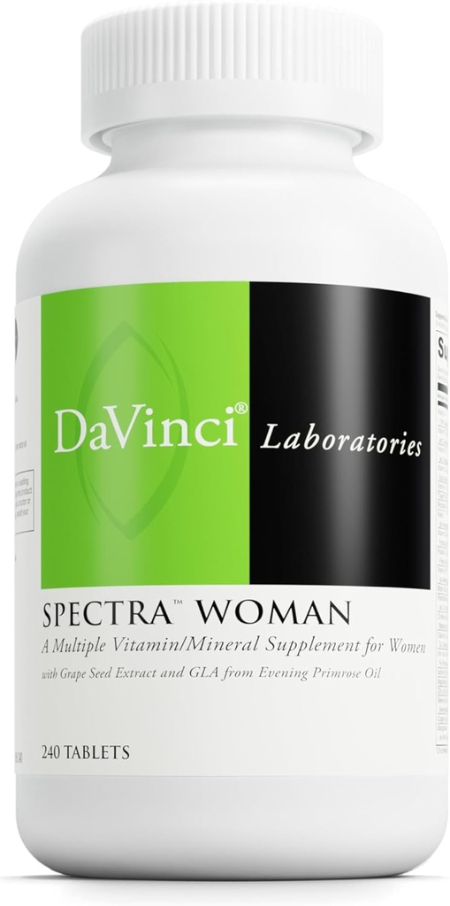 DaVinci Labs Spectra 여성 - 뼈 건강과 여성의 필요를 지원하는 다이어트 보충 - 비타민, 미네랄, 칼슘, 베타 카로틴, L-Cysteine, 포도 씨앗 추출물 및 더 - 240 정제