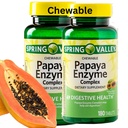 Spring Valley Papaya Enzyme Chewable - 360 Vegan 정제, Bromelain 새로운 공식 소화 보조 원조