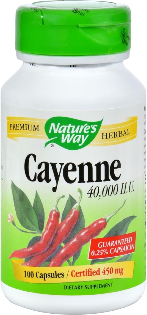자연의 방법 카이엔과 후추 450 Mg 캡슐, 100 개