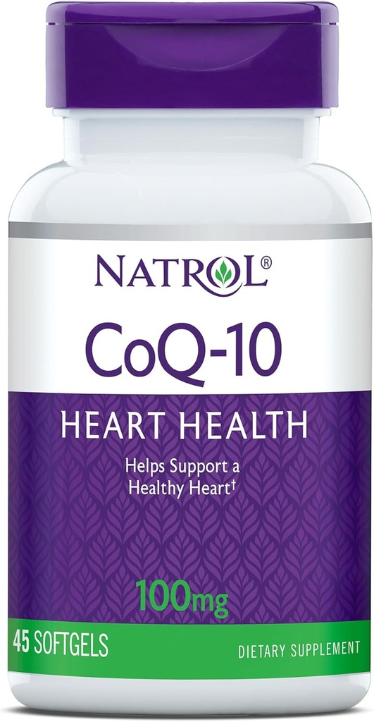 Natrol, CoQ-10 Softgels의 심장 건강 규정식 보충교재, 100 mg, 45 조사