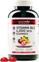 NatureWise Vitamin B12 Gummies for Adults, 1000 mcg - 딸기 레몬 맛 - 매일 에너지, 정신적 명확성,인지 기능 지원 - Vegan, 글루텐 프리, 비 GMO - 180 Count[3-Month Supply]