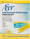 Ayr Saline Nasal Rinse 키트 리필 패킷, 100-Count Packets (팩의 2)
