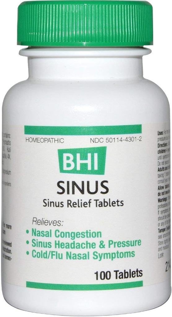 BHI Sinus 구호 정제 100 Ct