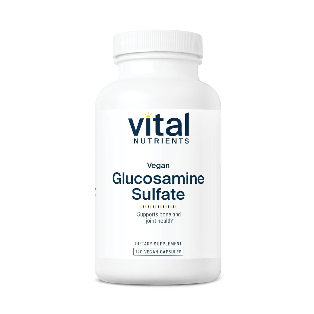 Vital Nutrients Vegan Glucosamine 황산염 750mg | 건강한 연골, 기동성 및 합동 지원 보충교재 | 글루코사민의 야채 근원 | 글루텐, 낙농장, 간장 무료 | 비 GMO | 60 캡슐