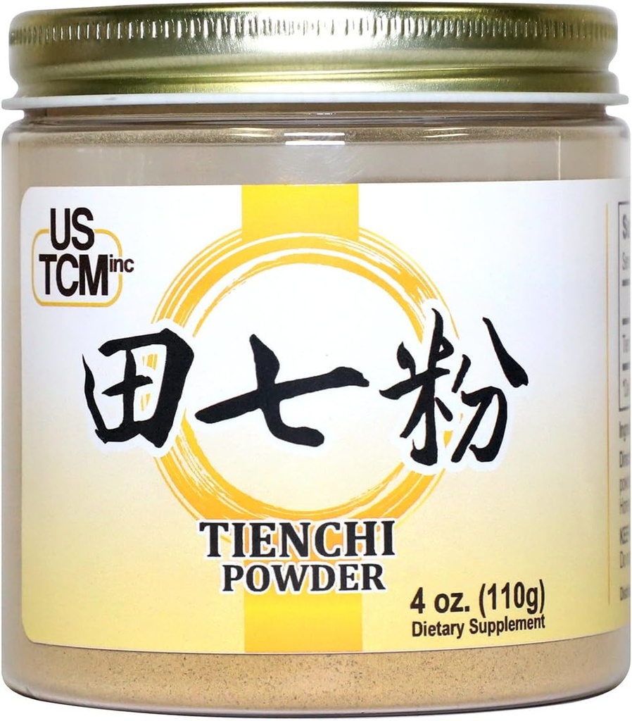 100% 순수한 Tienchi 분말 Pseudoginseng Nooginseng Sanqi 분말 Tienchi Ginseng 분말 田田 120mesh (4oz)