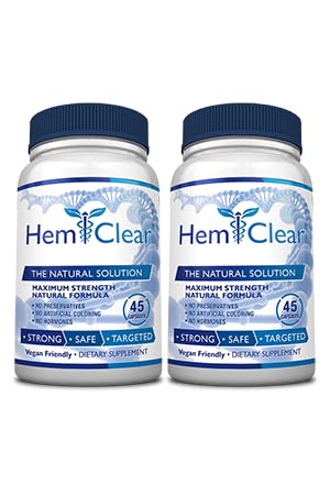 Hemorrhoids를 위해 - 치질 기복 & 관 건강을 위한 Vegan 공식 - 최대 힘 2 병 90의 캡슐