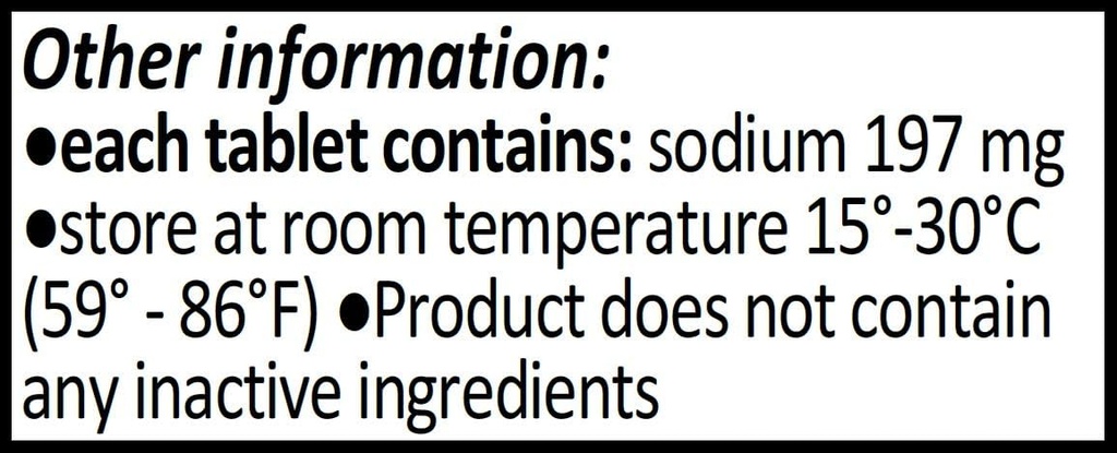 염화 나트륨 정제 500 mg (0.5 그램), USP 정상 소금 정제 - CitraGen Pharmaceuticals, Inc.의 200 정제