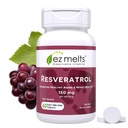 EZ 녹슬지 않는 Resveratrol 보충교재 150 mg, 설탕 자유로운, 1 달 공급 - 1 팩