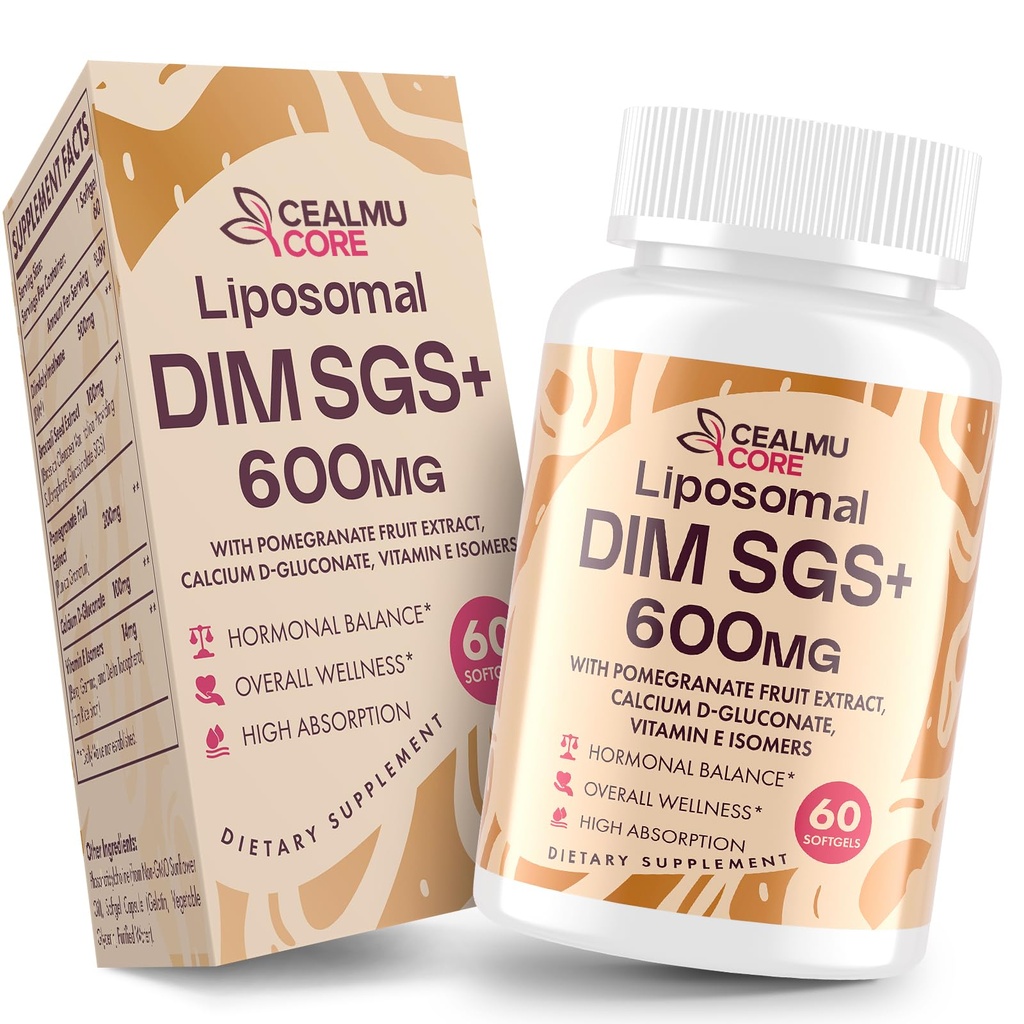 Liposomal DIM SGS 보충교재 - 여성 & 남자를 위한 호르몬 보충교재, 에스트로겐 보충교재는 Sulforaphane Glucosinolate, 비타민 E, Pomegranate 과일을 포함합니다 - Detox와 산화 방지제 (1 팩)를 지원합니다