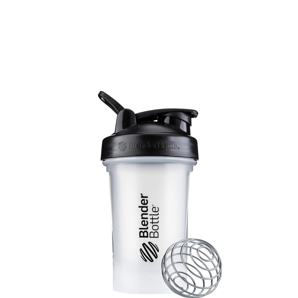 BlenderBottle Classic V2 셰이커 병은 단백질 쉐이크 및 전 운동, 20-Ounce, Clear/Black를 위해 완전히 합니다