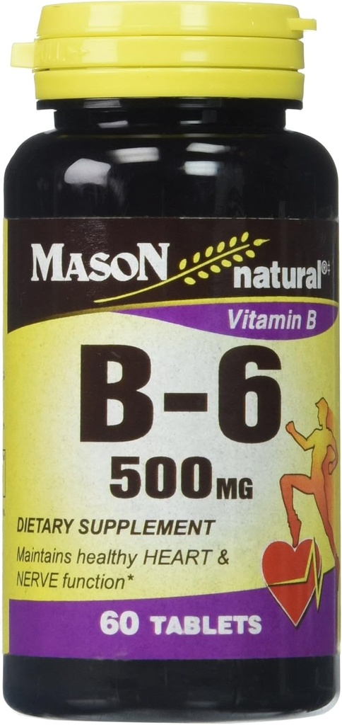 Mason Naturals 비타민 B-6 500 MG 정제 - 60 ea