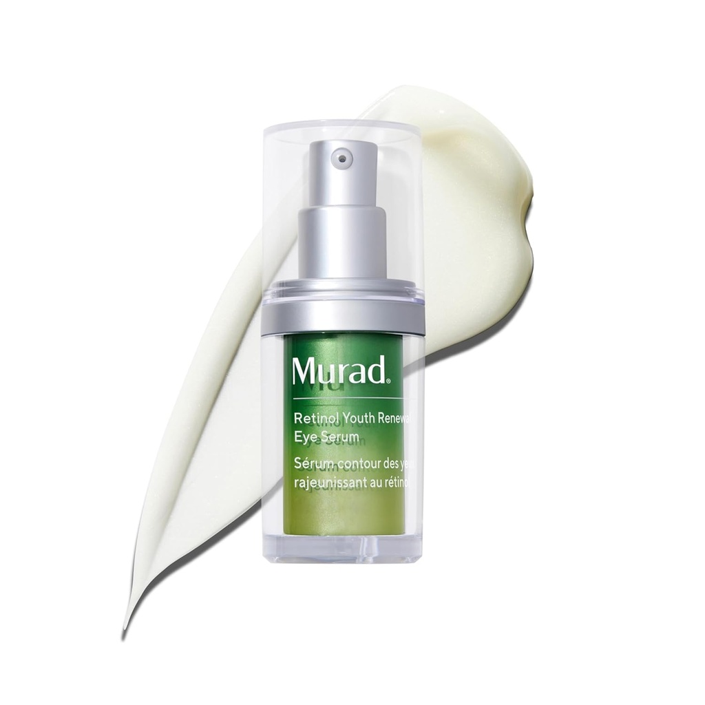Murad Retinol Youth Renewal Eye Serum - Retinol Eye Serum은 Undereye Puffiness Dark Circles를 개선하고 Fine Lines의 외관을 감소시킵니다. Gentle Enough for Nightly Use - 0.5 oz
