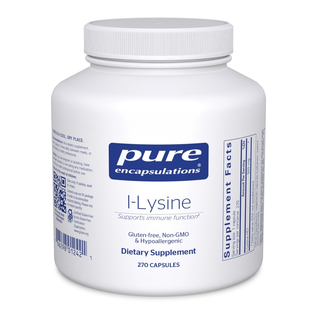 순수한 캡슐화 L-Lysine - Immune 지원 & Gum를 위한 근본적인 아미노산 보충교재, L-Lysine HCl - 270의 캡슐에 넣기