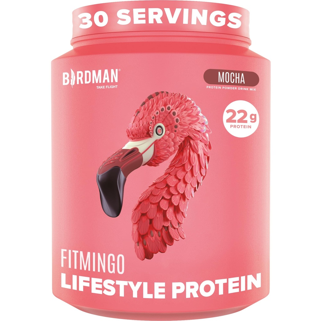 BIRDMAN Fitmingo Vegan Protein Powder with Inositol, Collagen Boosters, Hyaluronic Acid and Vitamins | 낮은 Carb, Dairy Free, Low Calorie | 23g 플랜트 기반 블루베리 단백질 파우더 Myo-Inositol