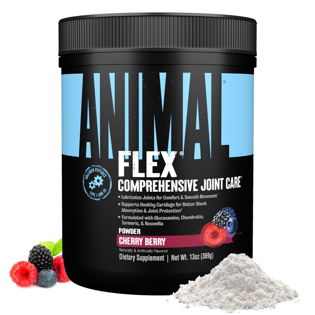 동물 플렉스 분말 - 관절 지원은 심황, 글루코사민, Chondroitin, MSM, Collagen 및 Boswellia, Great Tasting Cherry 풍미, 30 Scoops와 통증 완화, 수리 및 복원 근육을 보충