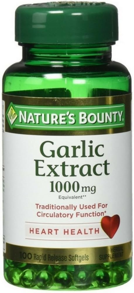 자연의 Bounty 마늘 1000 mg 급속한 방출 100 무취 Softgels