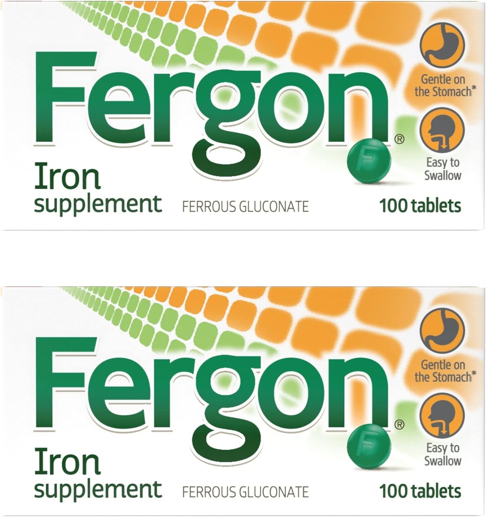 Fergon 높은 Potency 철 보충교재 정제, 100개의 조사, 2의 팩