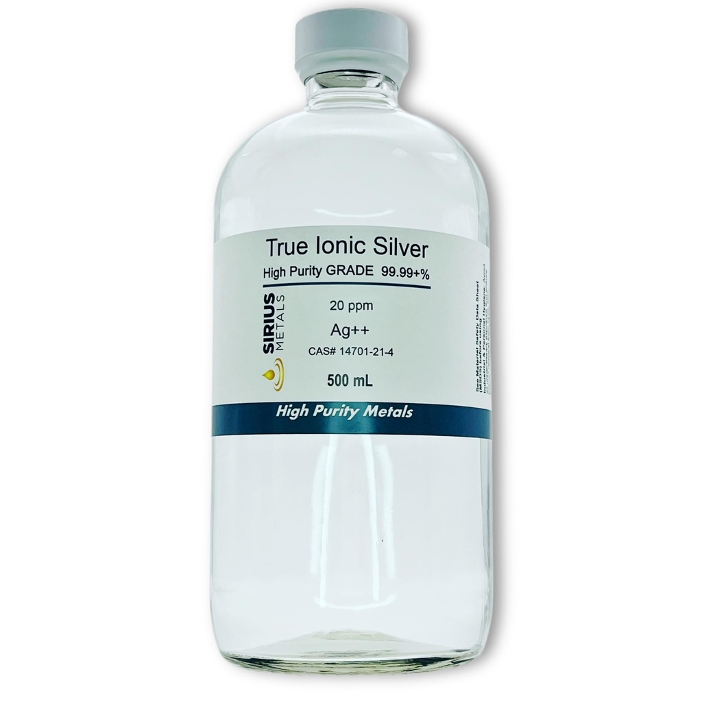 진실한 자유로운 Ionic는 - 20 ppm: 명확한 유리병에 있는 500mL