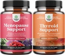 밤 땀을 위한 여자를 위한 완전한 초본 Menopause 보충교재의 뭉치 및 Dong Quai Vitex Chaste Berry와 초본 Thyroid 지원 Complex 무드 증강 인자 에너지 보충교재