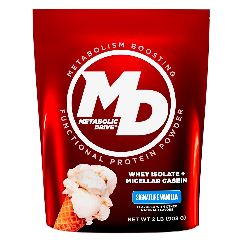 Biotest Metabolic Drive Protein - 저탄소 풍미 - Bomb, 20 서빙 - Whey Isolate + Micellar Casein - Signature Vanilla