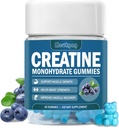 Creatine Monohydrate 남성 & 여성을 위한 Gummies, 근육 힘, 근육 건축업자, 에너지 부스트, 전 운동 Gummies (60 조사)를 위한 Chewable Creatine Monohydrate - 블루 베리 풍미