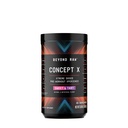 BEYOND RAW Concept X, 임상적으로 투약된 전 운동 분말, Caffeine, L-Citrulline, 크레아틴 및 베타 알라닌, 단 & 타트 풍미, 20의 서빙을 포함합니다