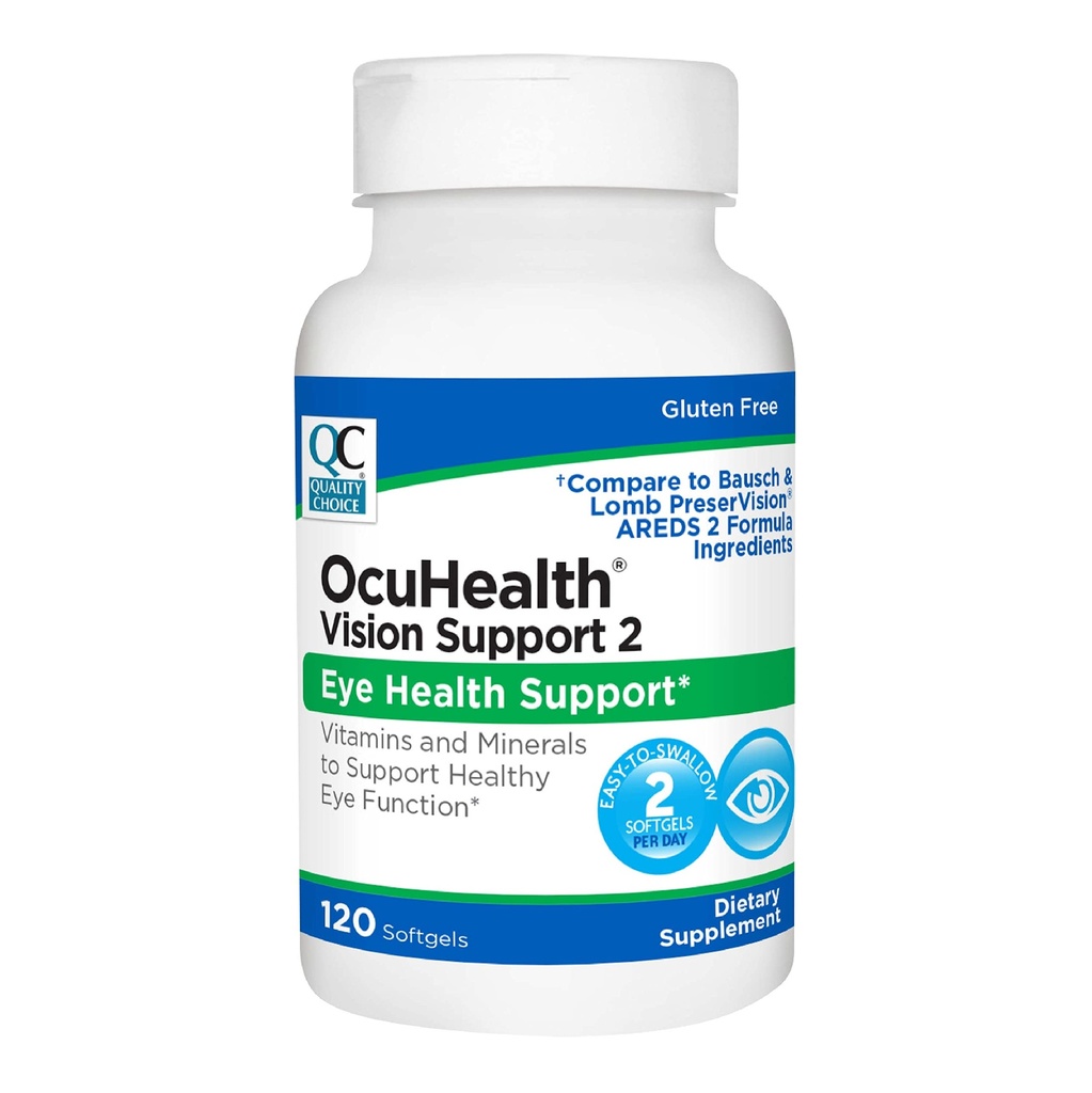 질 선택 Ocuhealth, 눈 건강 시력 지원 2 비타민 & 무기물 보충교재 Softgels, 120의 조사 병